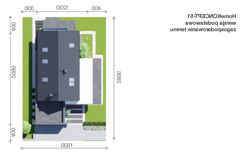 Projekt domu nowoczesnego HomeKoncept 51 - Usytuowanie - wersja lustrzana