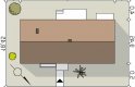 Projekt domu jednorodzinnego Jemioła - usytuowanie - wersja lustrzana