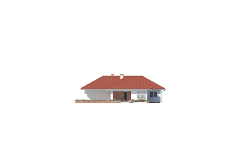 Projekt domu jednorodzinnego Aksamit 5 - elewacja 3