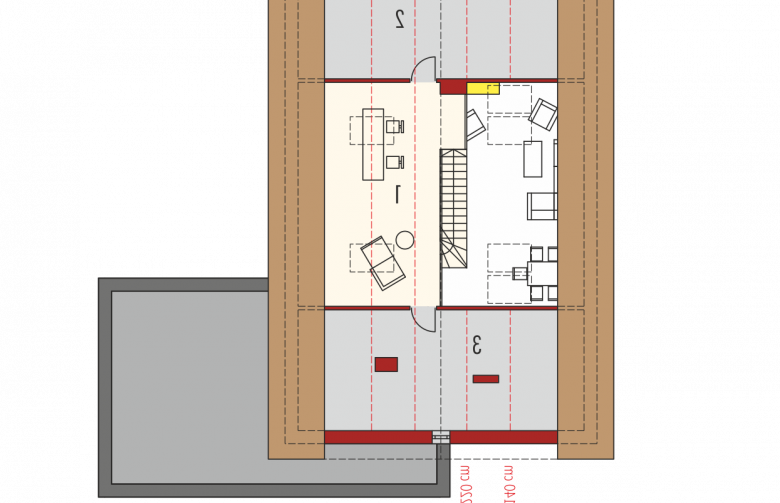 Projekt domu jednorodzinnego Daniel IV G2 - poddasze