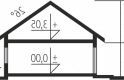 Projekt domu jednorodzinnego Daniel II G1 - przekrój 1