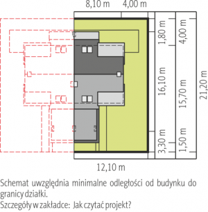 Usytuowanie budynku Oliwier z wiatą (bliźniak)