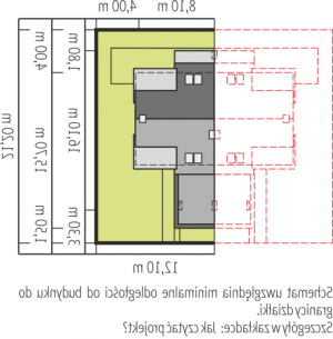 Usytuowanie budynku Oliwier z wiatą (bliźniak) w wersji lustrzanej