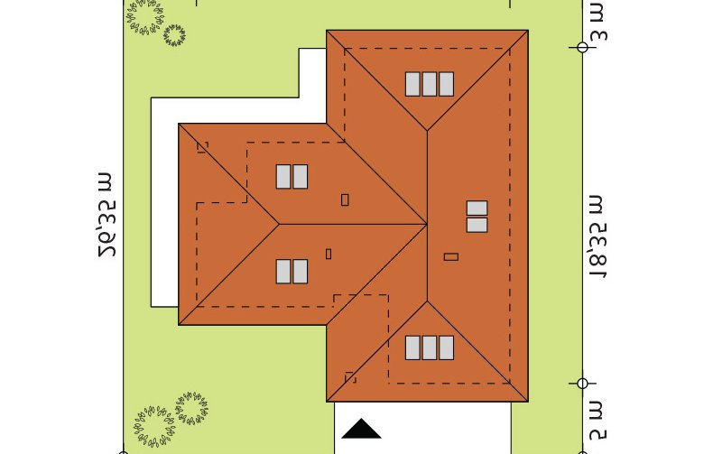 Projekt domu wielorodzinnego Arteo 4 - Usytuowanie - wersja lustrzana