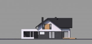 Elewacja projektu Homekoncept 49 - 2 - wersja lustrzana