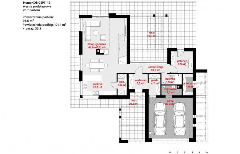 Projekt domu z poddaszem Homekoncept 49 - 