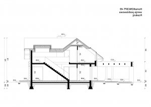 Przekrój projektu Homekoncept 49 w wersji lustrzanej