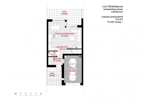 Rzut projektu HomeKoncept-52 S - wersja lustrzana