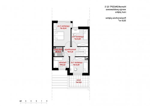 Rzut projektu HomeKoncept-52 S - wersja lustrzana