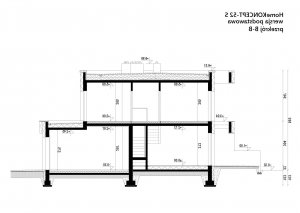 Przekrój projektu HomeKoncept-52 S w wersji lustrzanej