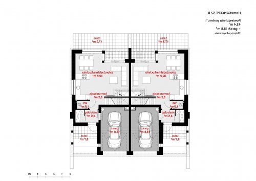 Rzut projektu HomeKONCEPT-52 B - wersja lustrzana