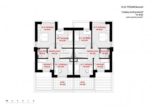 Rzut projektu HomeKONCEPT-52 B - wersja lustrzana