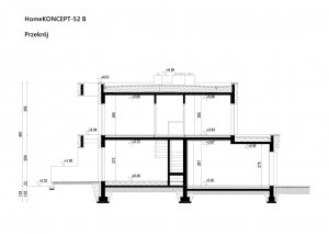 Przekrój projektu HomeKONCEPT-52 B