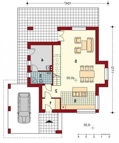 RZUT PARTERU Ron (Energo) - wersja lustrzana