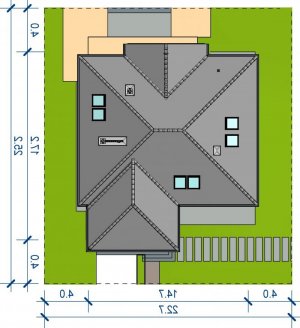 Usytuowanie budynku Domidea 2 w wersji lustrzanej