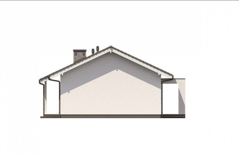 Projekt domu jednorodzinnego Ka73 - elewacja 2