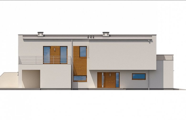 Projekt domu jednorodzinnego Ka63S - elewacja 4