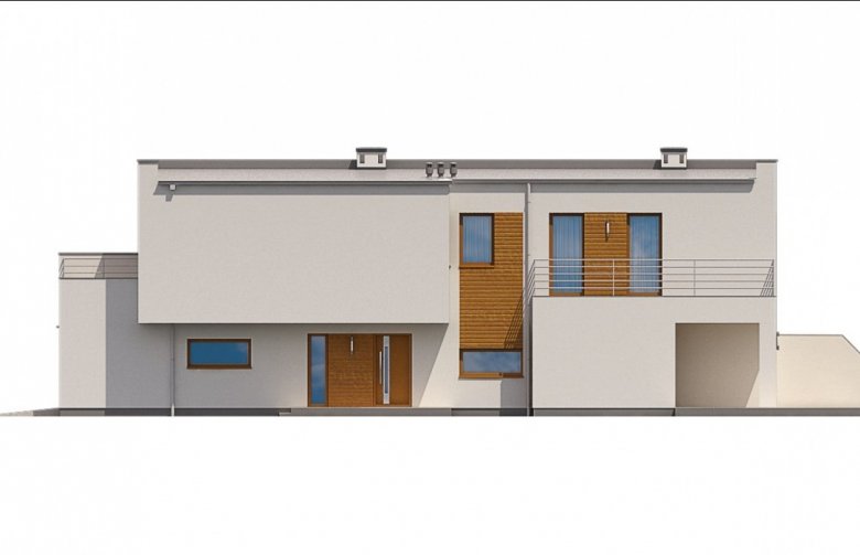 Projekt domu jednorodzinnego Ka63S - elewacja 4