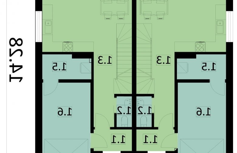 Projekt domu jednorodzinnego Ka62 - 