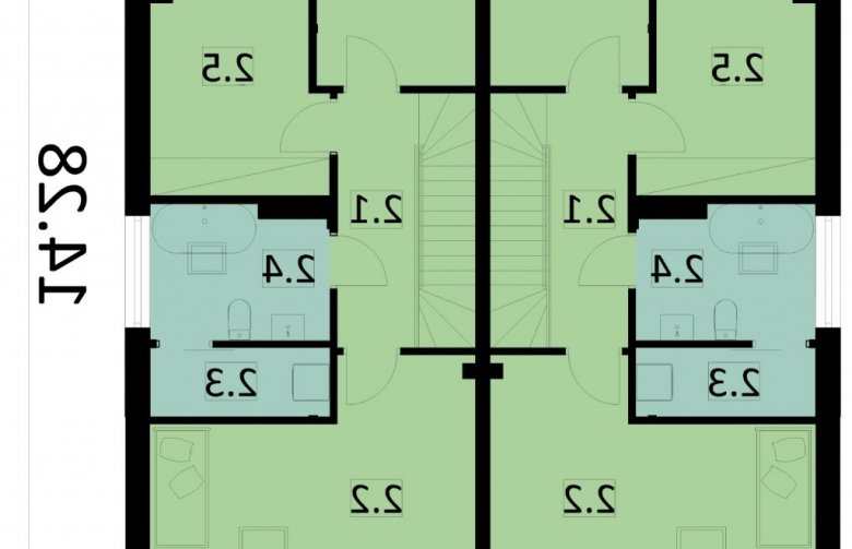 Projekt domu jednorodzinnego Ka62 - 