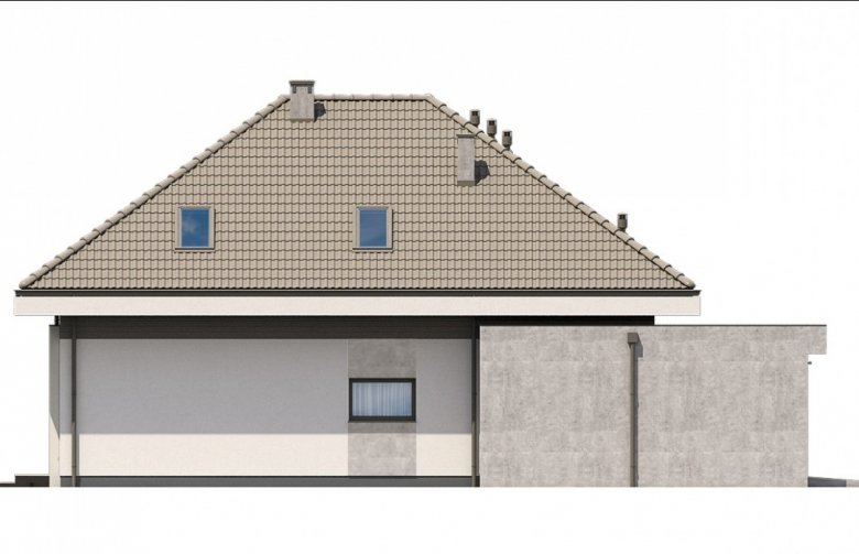 Projekt domu jednorodzinnego Ka61 - elewacja 4