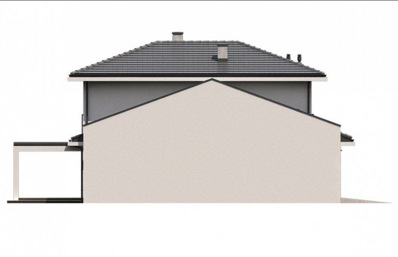 Projekt domu jednorodzinnego Ka60 S - elewacja 2