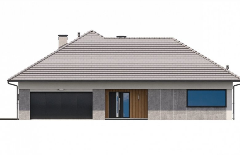Projekt domu jednorodzinnego Ka56 - elewacja 1