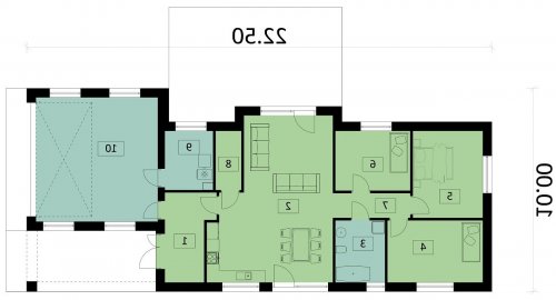 Rzut projektu Ka53 - wersja lustrzana