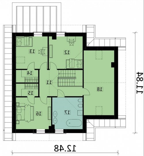 Rzut projektu Ka52 ver.3 - wersja lustrzana