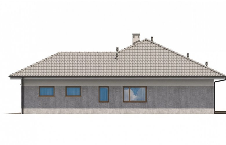 Projekt domu jednorodzinnego Ka50 - elewacja 4