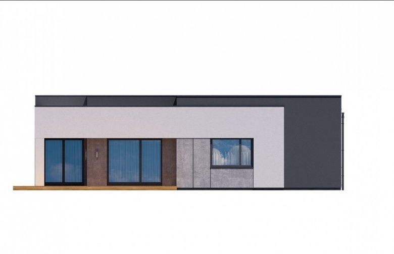 Projekt domu jednorodzinnego Ka46 - elewacja 3