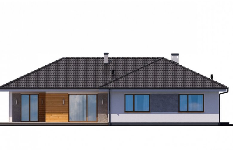 Projekt domu jednorodzinnego Ka40 - elewacja 3