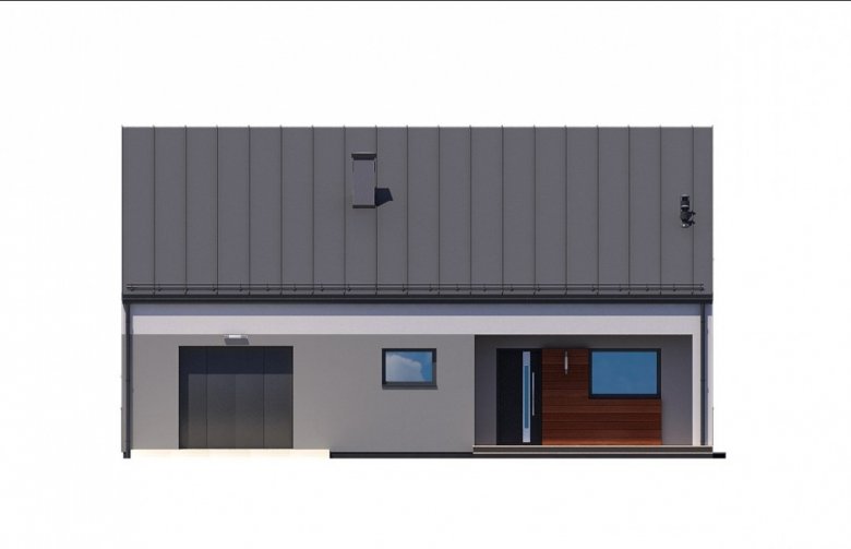 Projekt domu jednorodzinnego Ka38 - elewacja 1