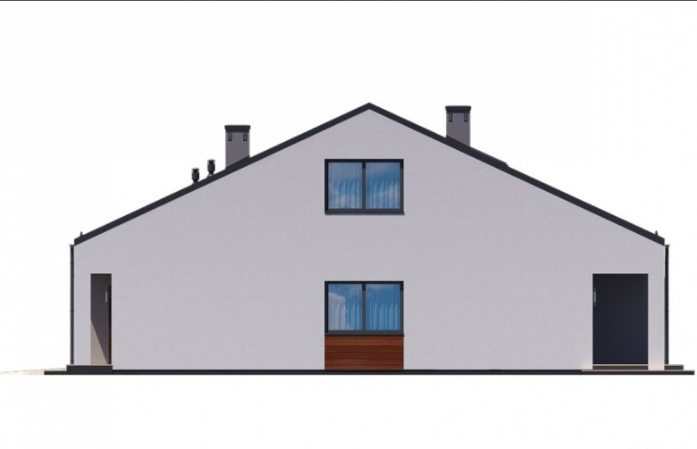 Projekt domu jednorodzinnego Ka38 - elewacja 2