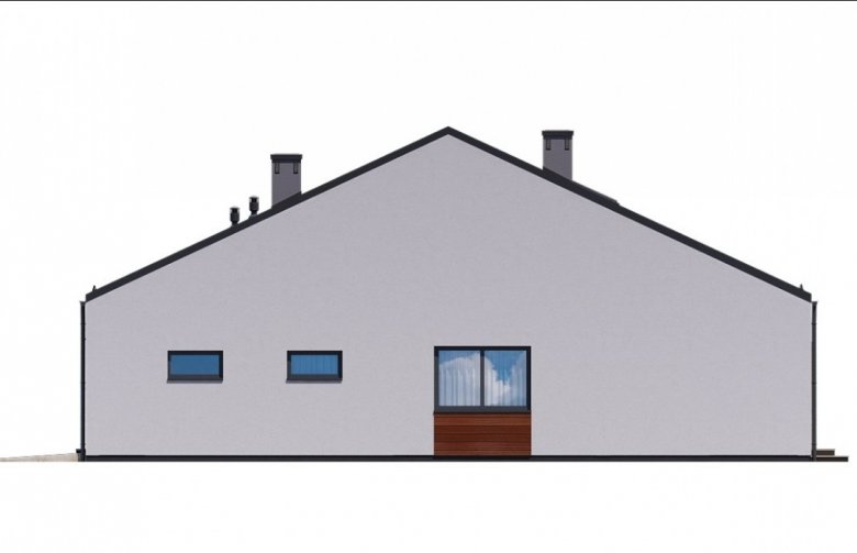 Projekt domu jednorodzinnego Ka38 - elewacja 4
