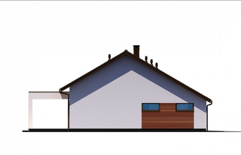 Projekt domu jednorodzinnego Ka30 - elewacja 4