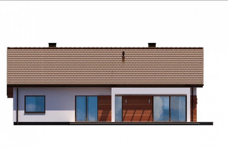 Projekt domu jednorodzinnego Ka30 - elewacja 3