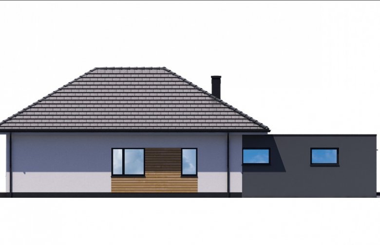 Projekt domu jednorodzinnego Ka22 - elewacja 4