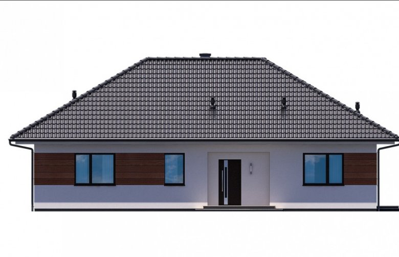 Projekt domu jednorodzinnego Ka21 - elewacja 1