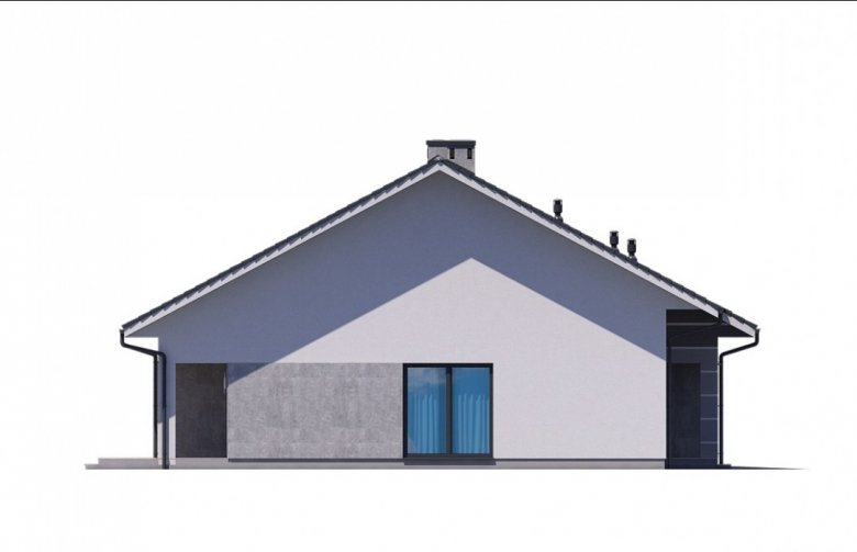 Projekt domu jednorodzinnego Ka18 - elewacja 4