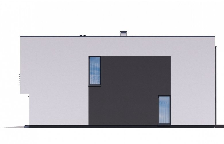 Projekt domu jednorodzinnego Ka13 - elewacja 4