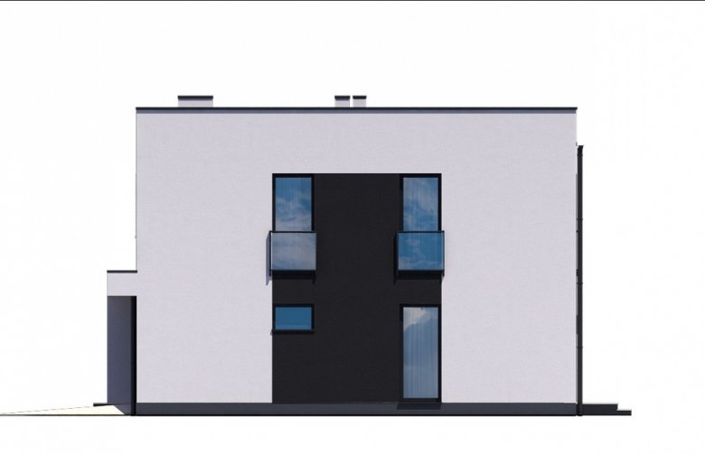 Projekt domu jednorodzinnego Ka12 - elewacja 2