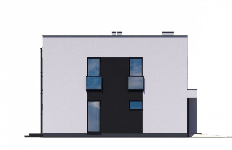 Projekt domu jednorodzinnego Ka12 - elewacja 4