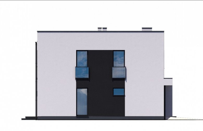 Projekt domu jednorodzinnego Ka12 - elewacja 2