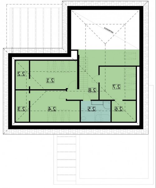 Rzut projektu Ka5 - wersja lustrzana