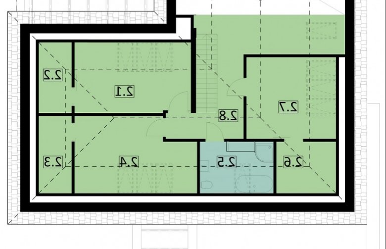 Projekt domu jednorodzinnego Ka5 - 