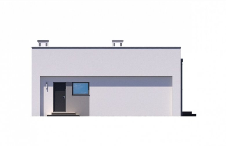 Projekt domu jednorodzinnego Ka1 - elewacja 3