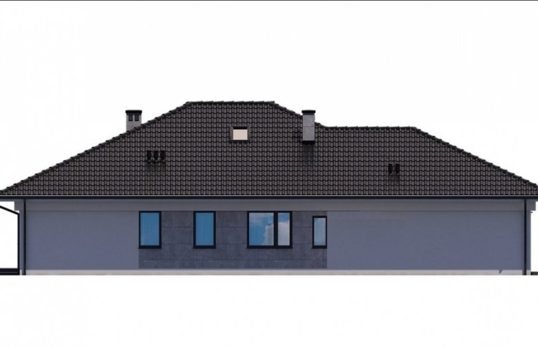Projekt domu jednorodzinnego Ka23 ver.1 T - elewacja 2
