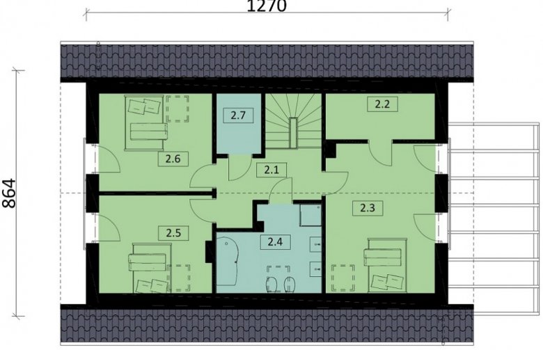 Projekt domu jednorodzinnego Ka33 T - 