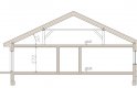 Projekt domu parterowego Kalwados - przekrój 1